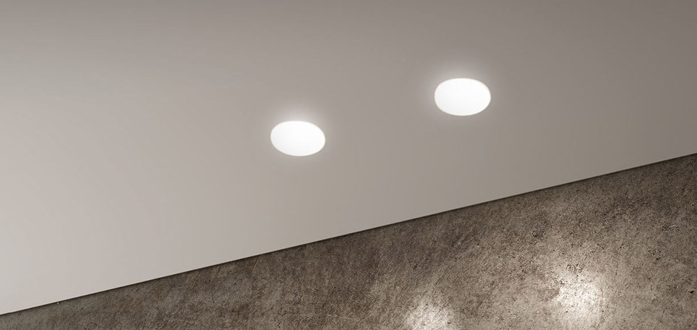 Portafaretti in gesso a scomparsa installati in cartongesso